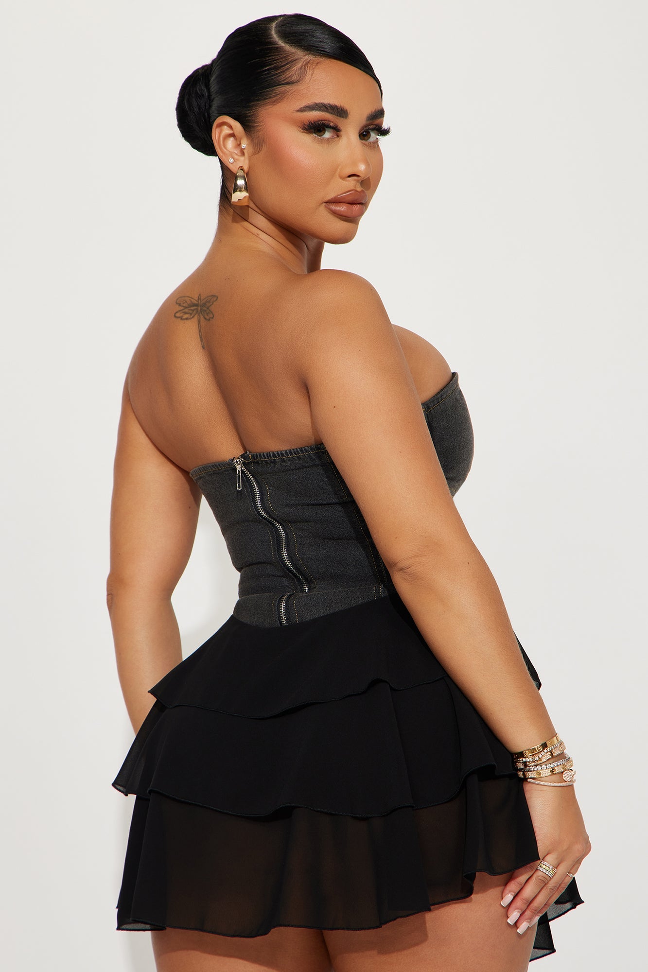 Vin Dark Wash Denim Mini Dress