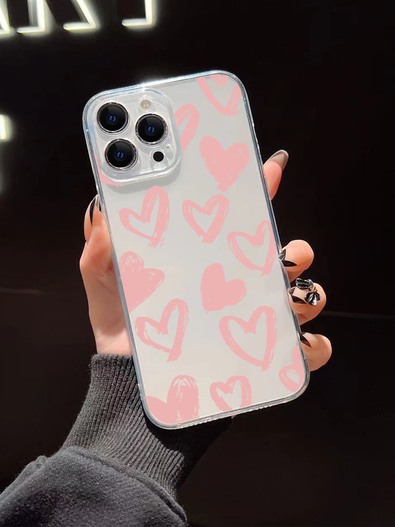 "Call Me Miss Girly" Heart-Shaped Clear IPhone Case