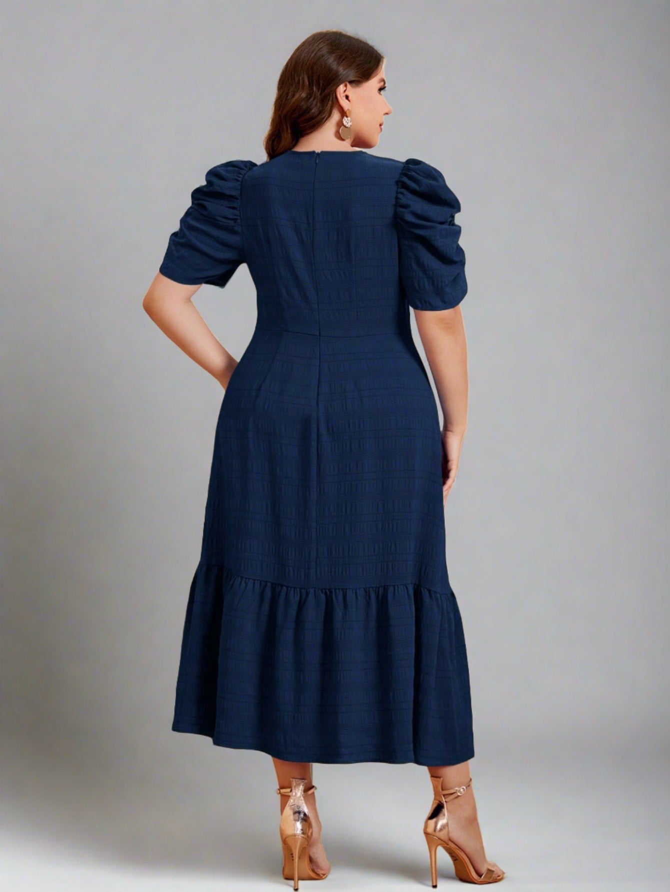 Shoshonie Green Elegant A-Line Dress