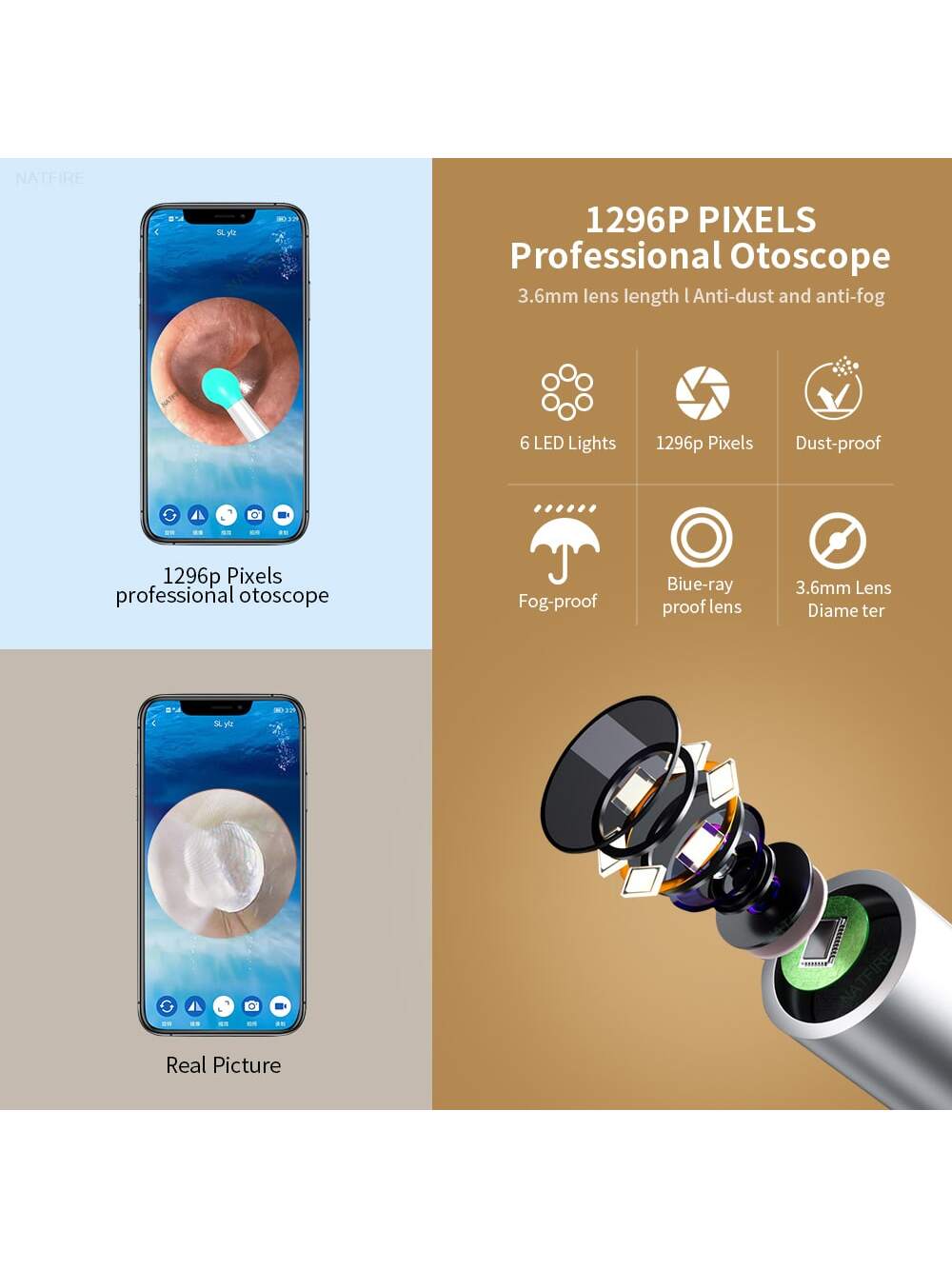 "Renew Your Body" 1 pc Visible Ear Pick With Wireless Wifi Connection