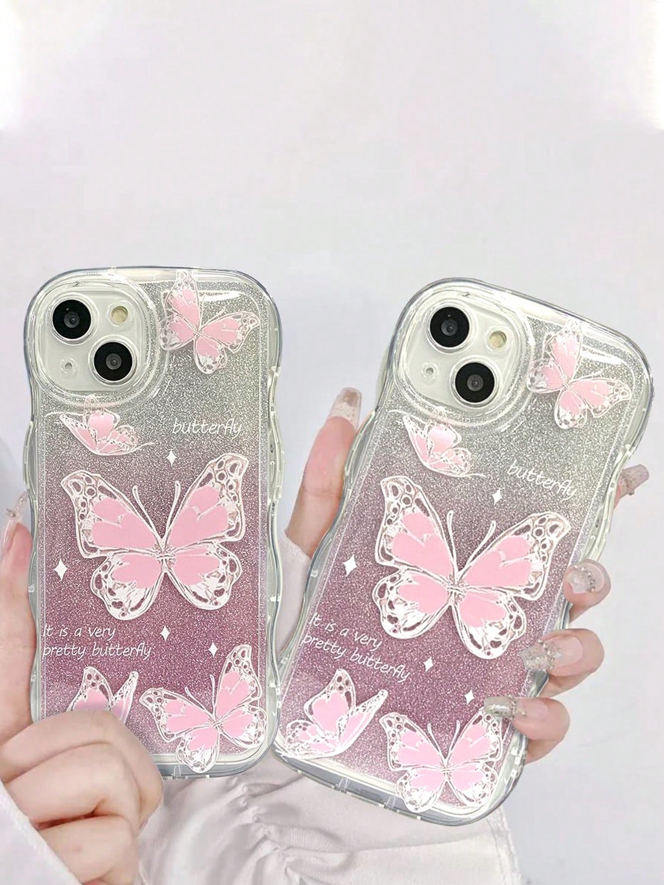 "Summer Vibes" IPhone Blue Shockproof Phone Case & Butterfly Charm Bracelet
