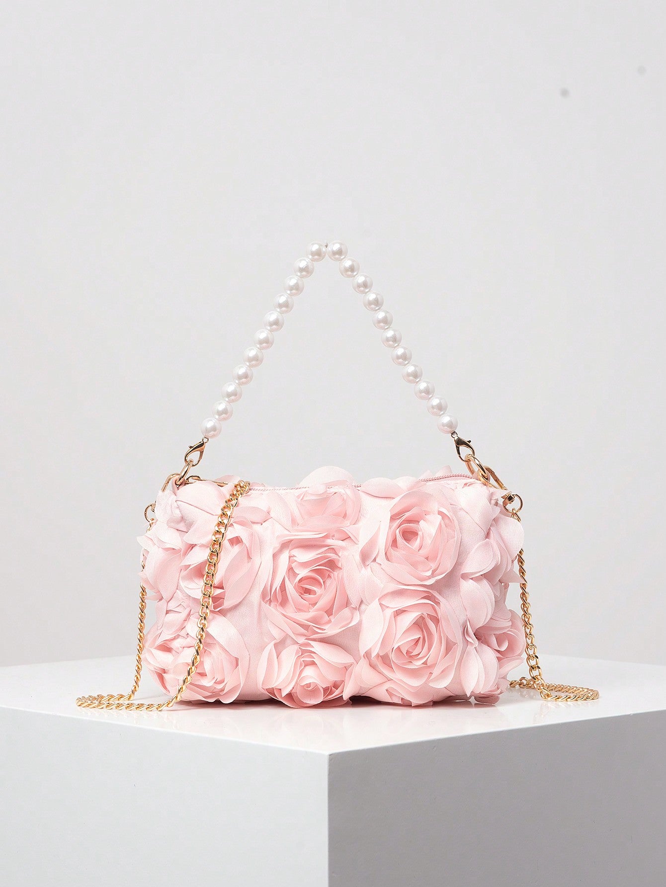 Evie Elegant Rose Flower Crossbody Bag