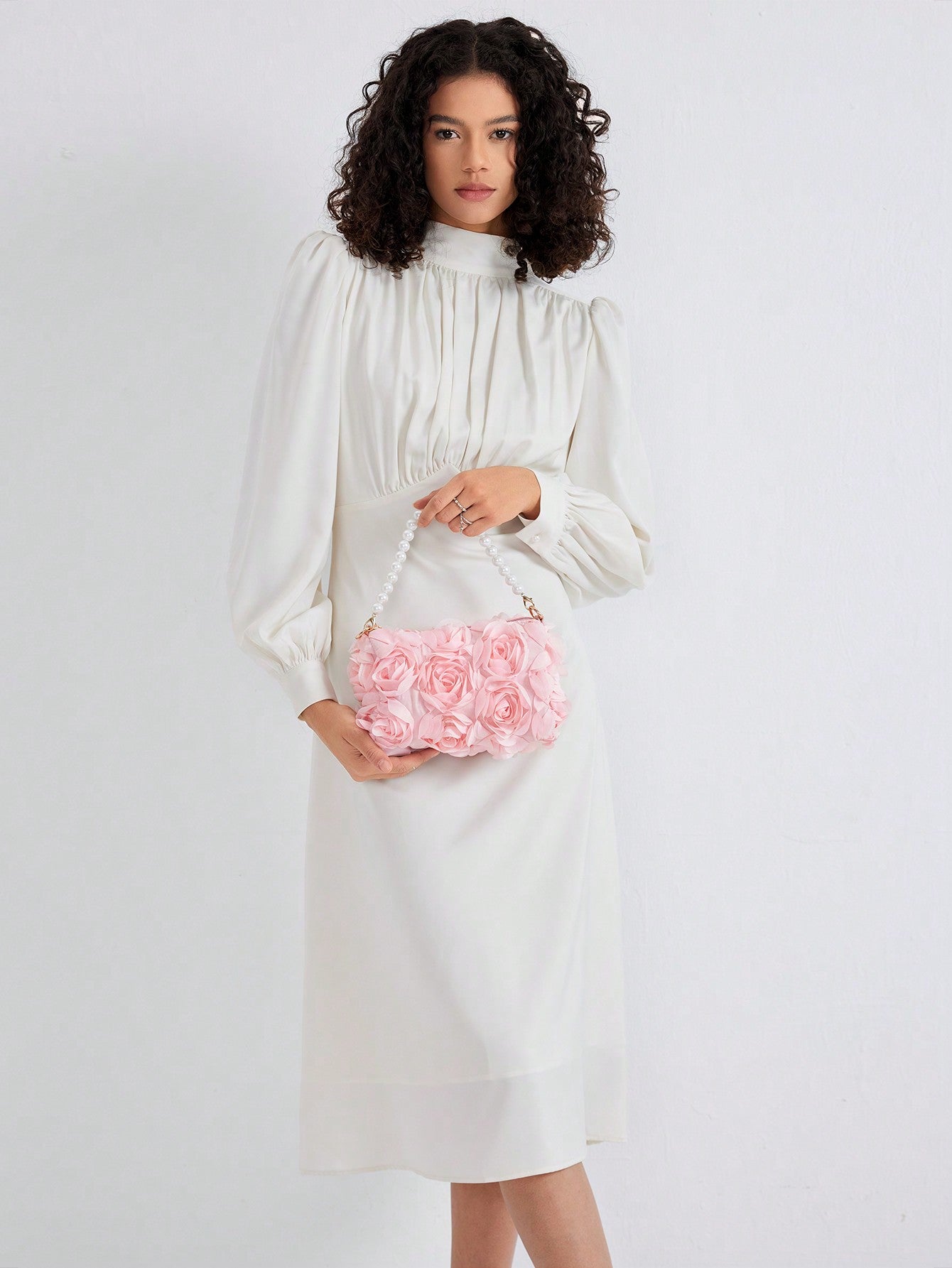 Evie Elegant Rose Flower Crossbody Bag