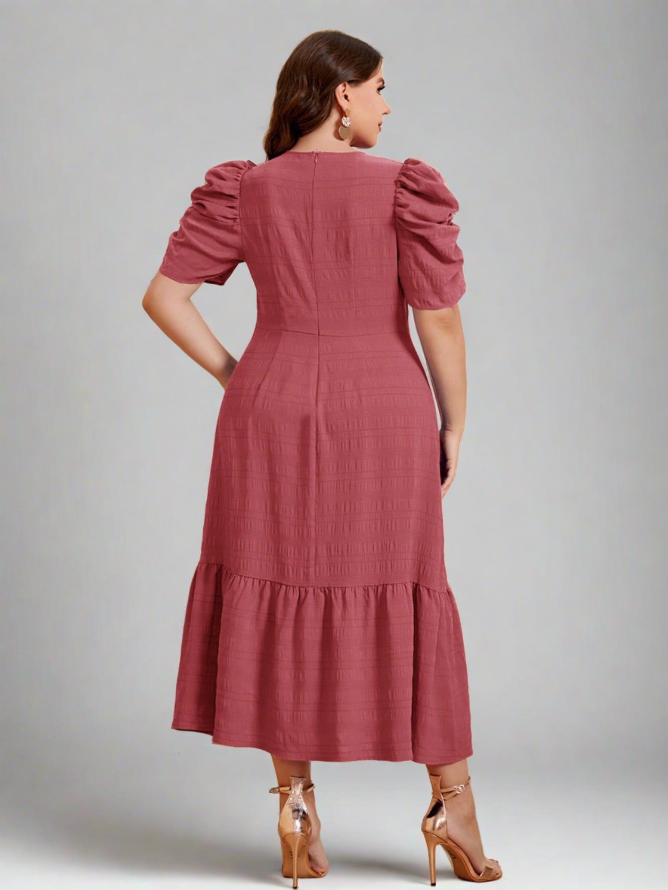 Shoshonie Green Elegant A-Line Dress