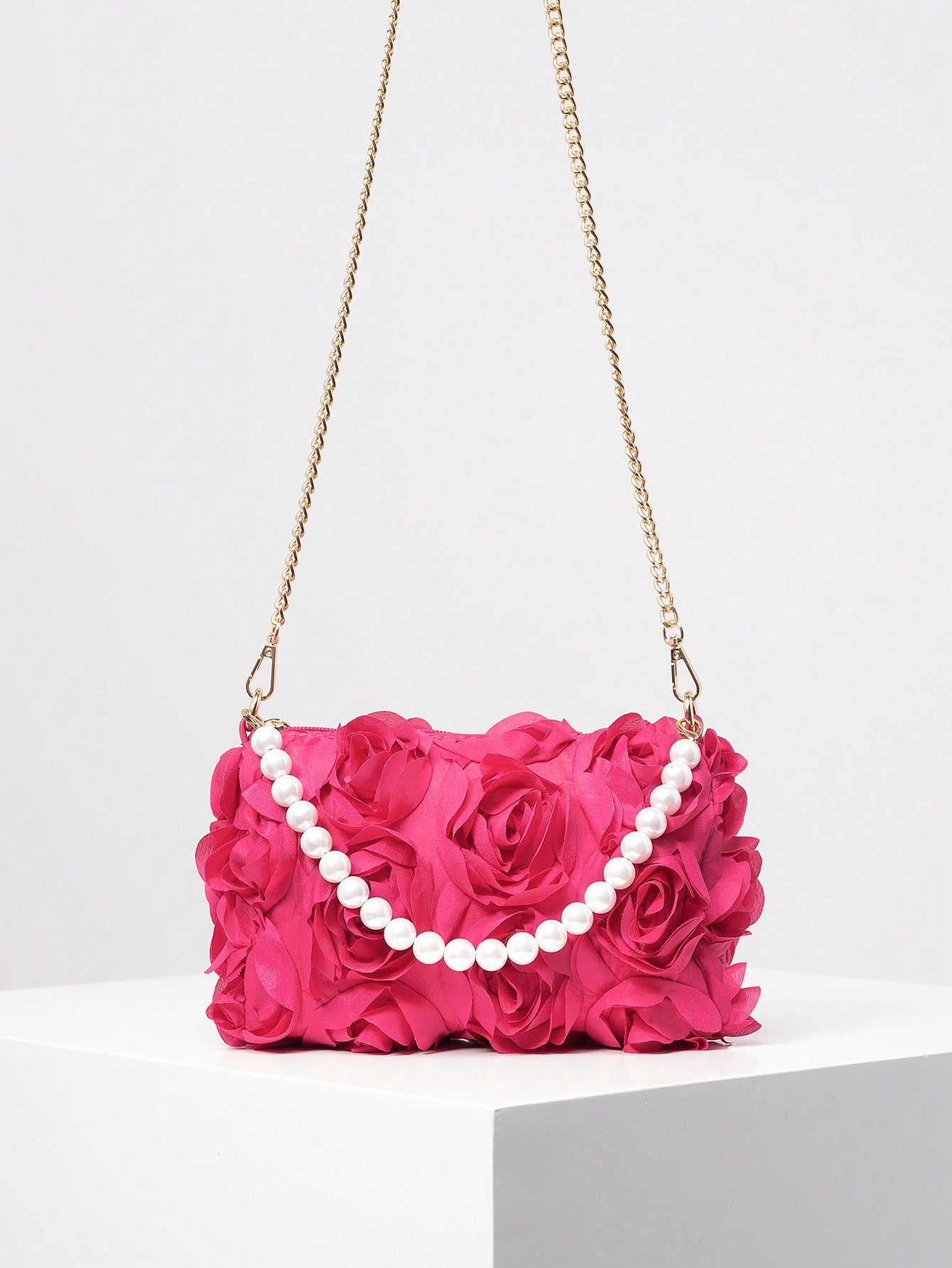 Evie Elegant Rose Flower Crossbody Bag