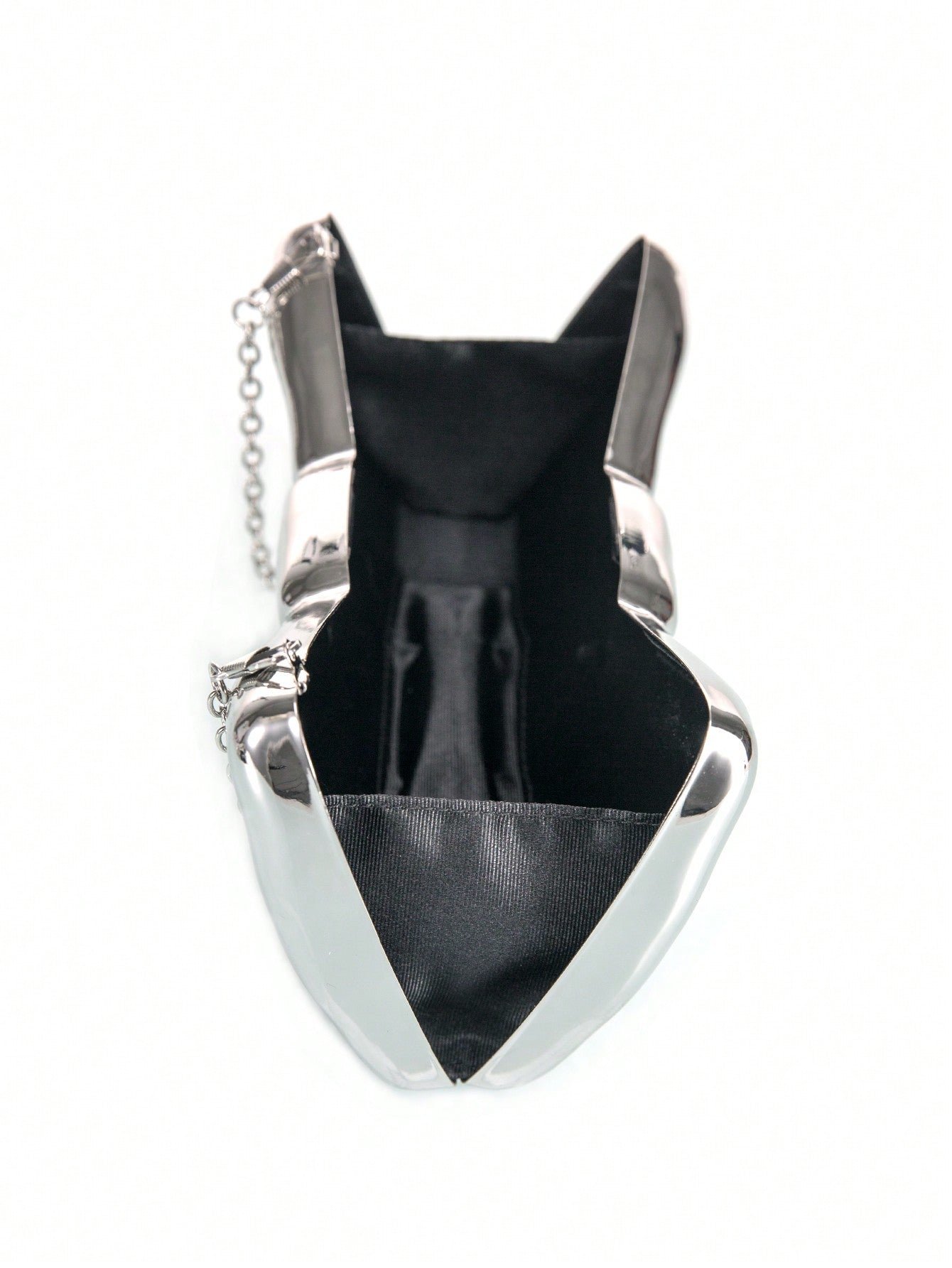 "Fun in Thought" Metallic Retro Bow Shaped Clutch Bag With Chain Strap