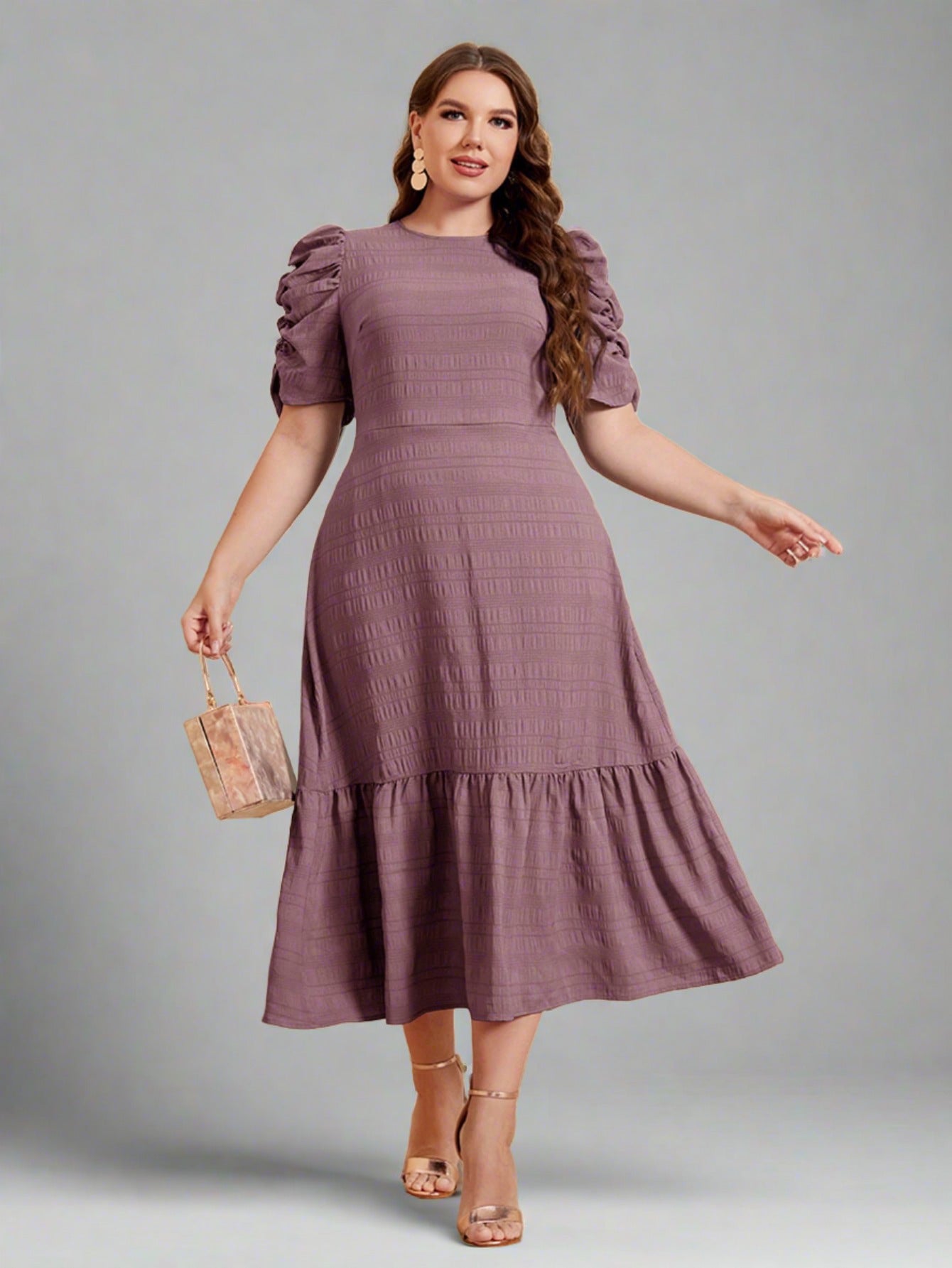 Shoshonie Green Elegant A-Line Dress