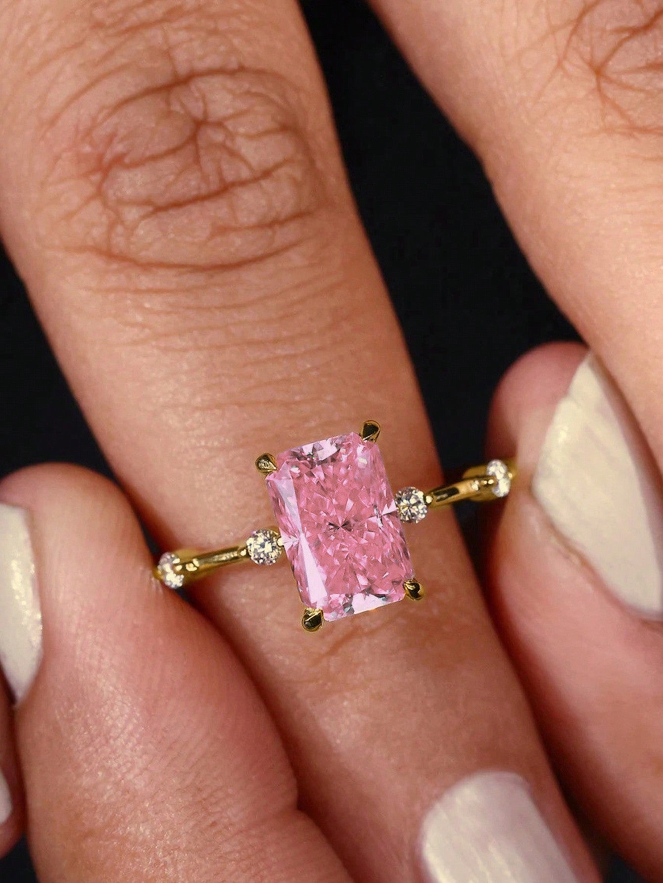 "Princess Vibes" Beautiful Pink Cubic Zirconia Ring