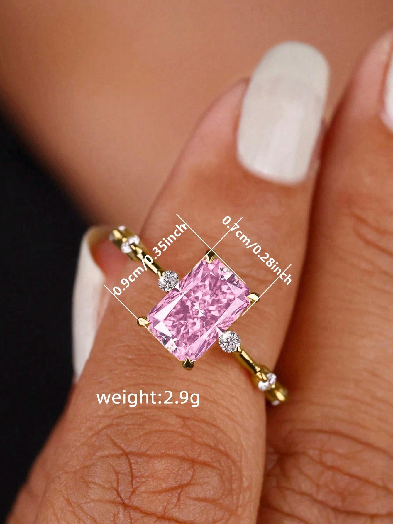 "Princess Vibes" Beautiful Pink Cubic Zirconia Ring