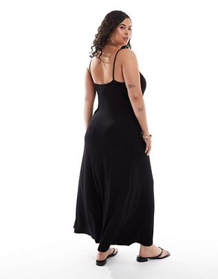 Bonnie ASOS DESIGN Curve scoop back strappy maxi dress
