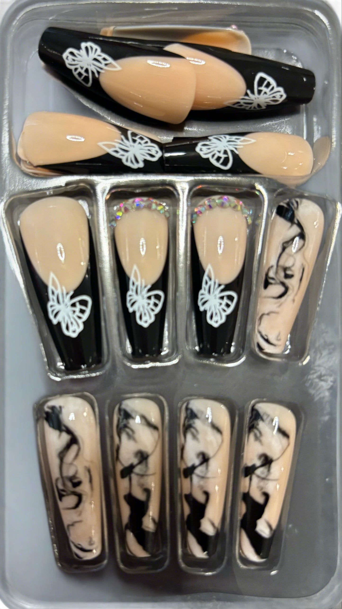 "Princess Primping" Girlfriend Mink Eyelash & Press-on Nails Set - Hypoallergenic