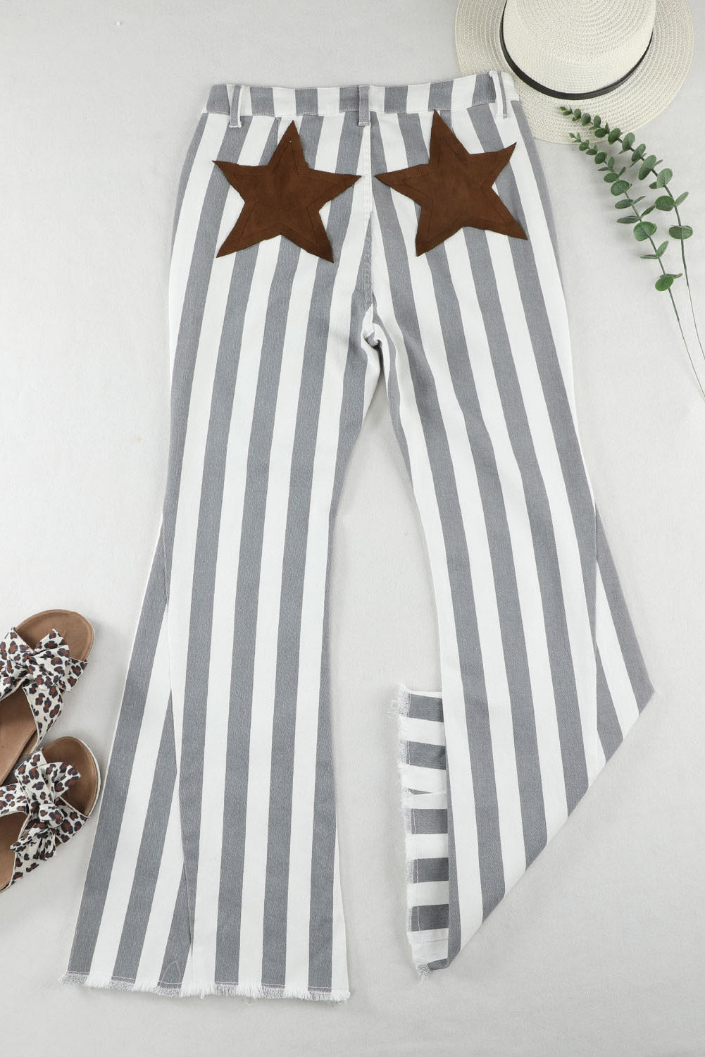 Maddie Star Applique Striped Jeans