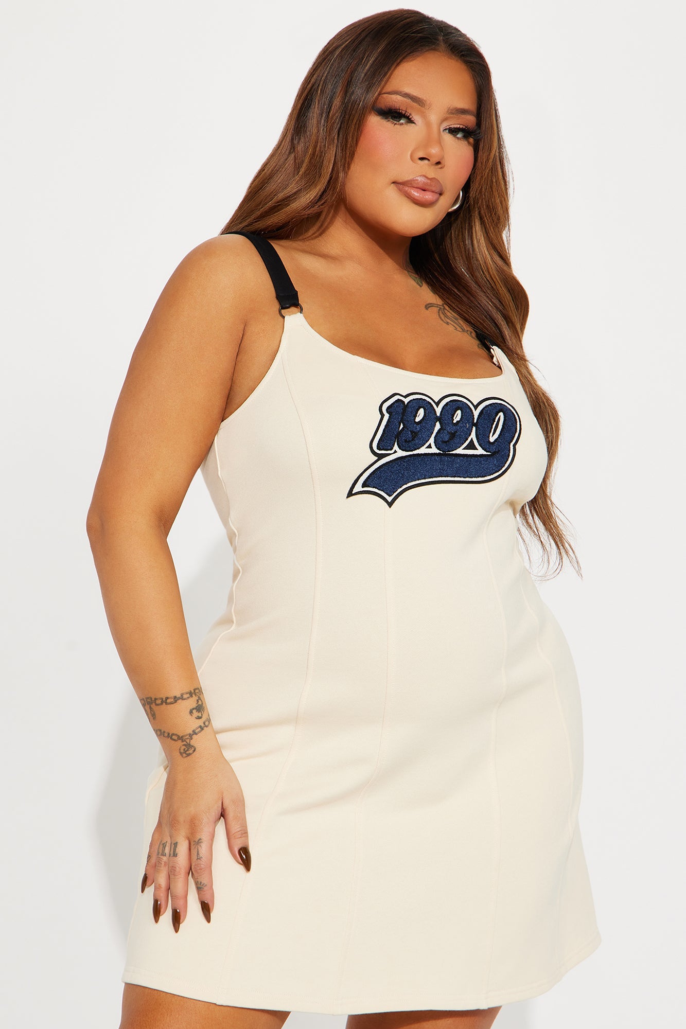 Korin Cream Multi 1990 Mini Dress