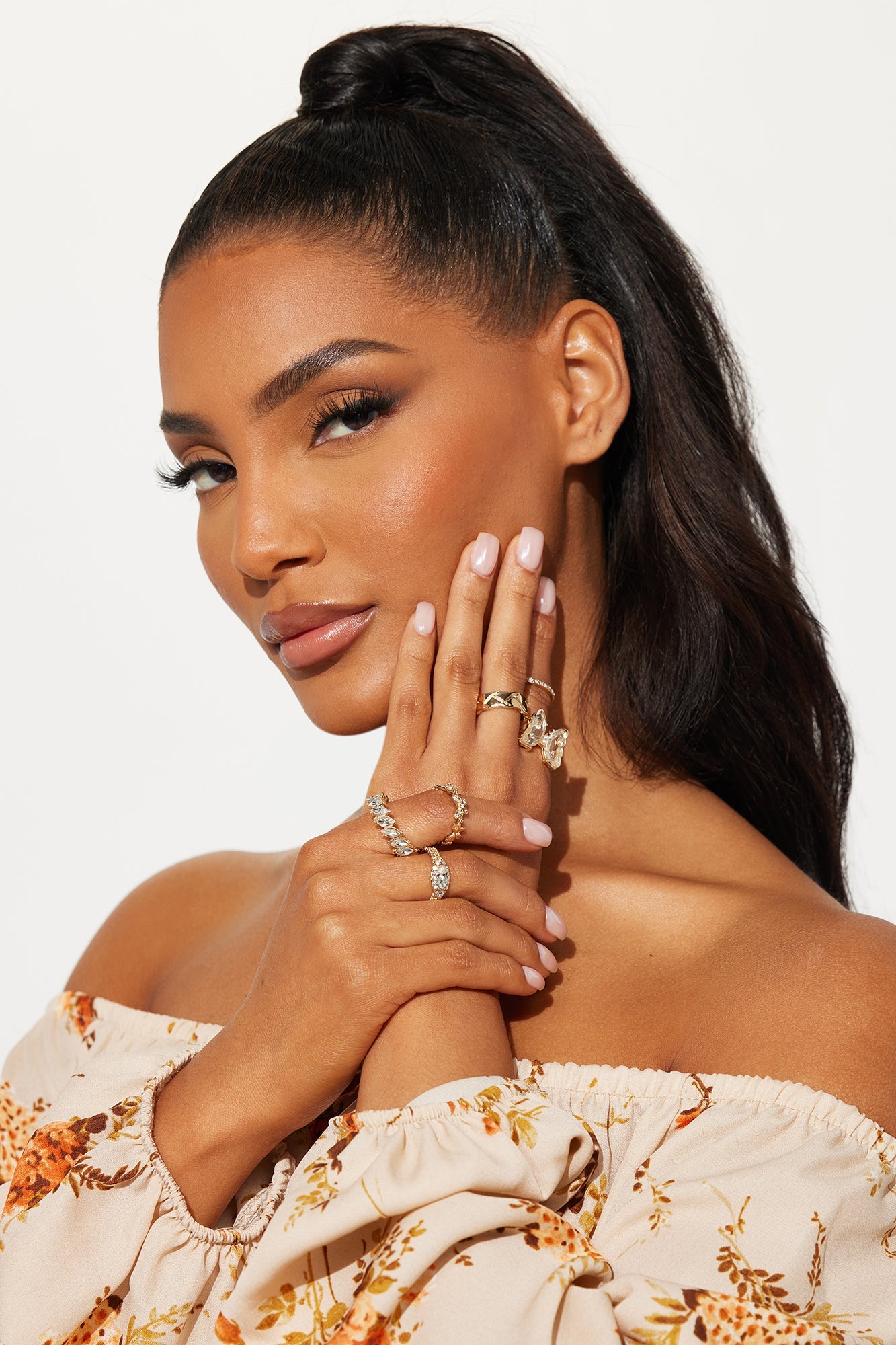 "Forever Classy" Gold Butterfly Ring Set