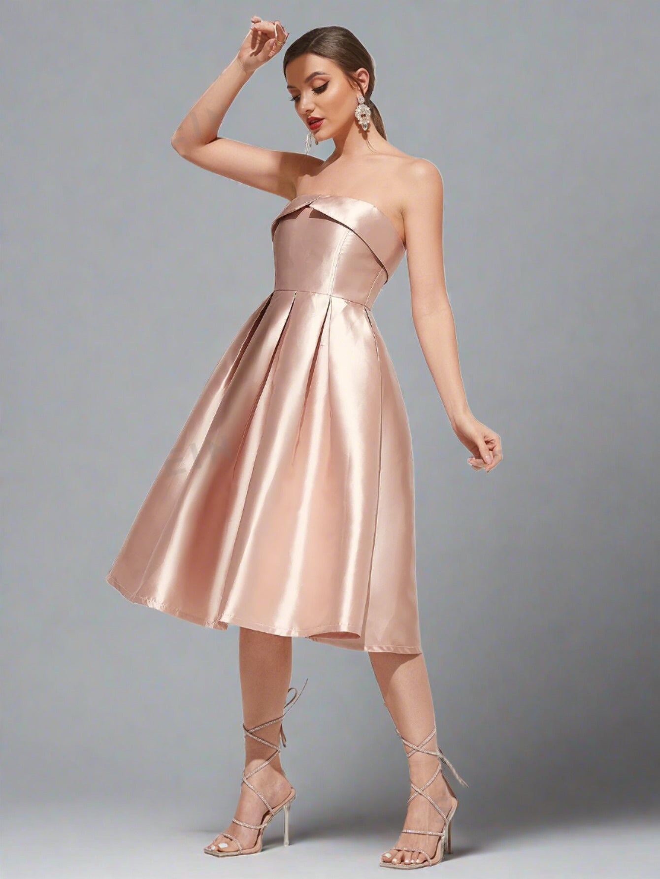 Grace Baby Pink Strapless Ball Gown