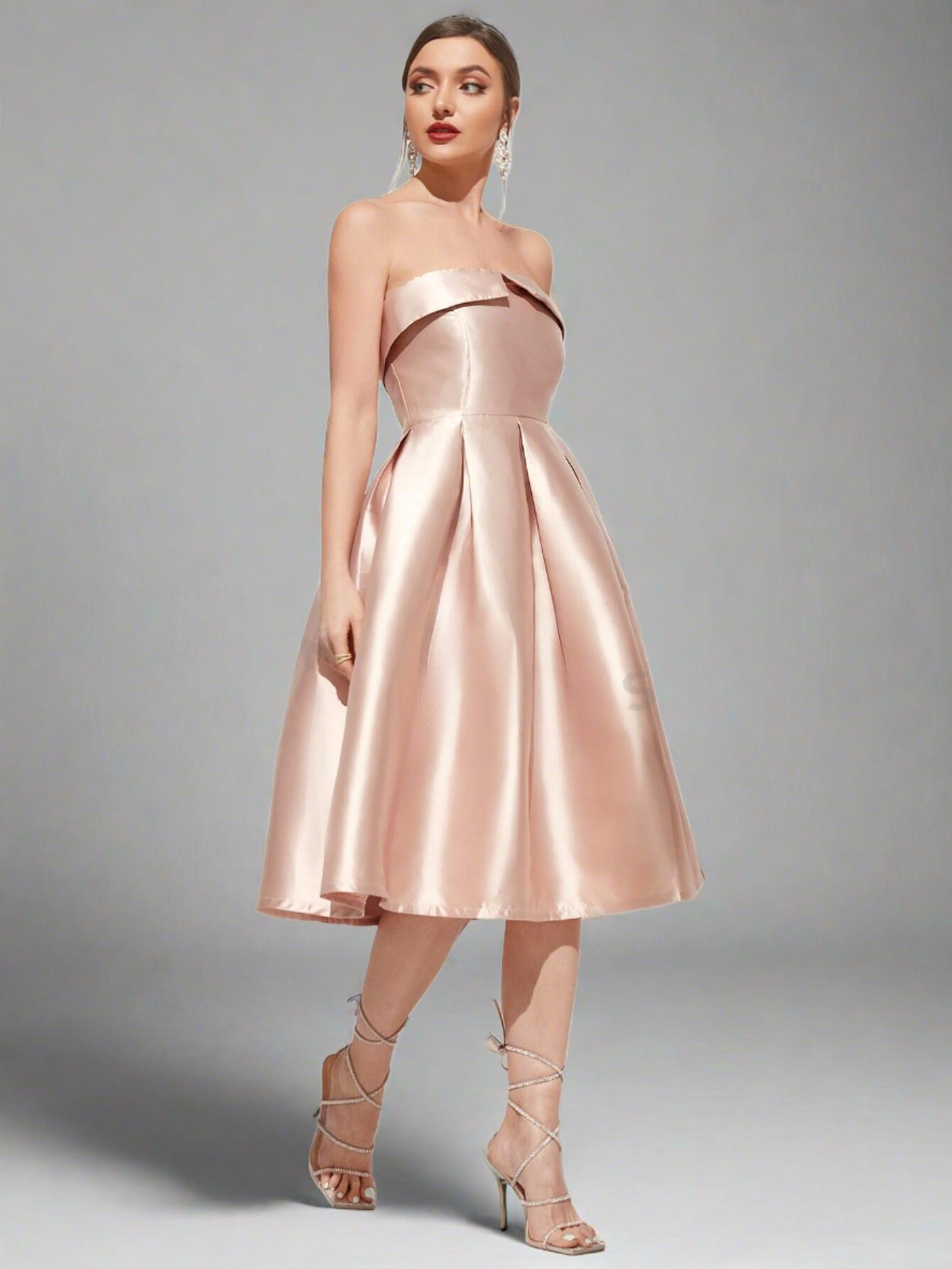 Grace Baby Pink Strapless Ball Gown