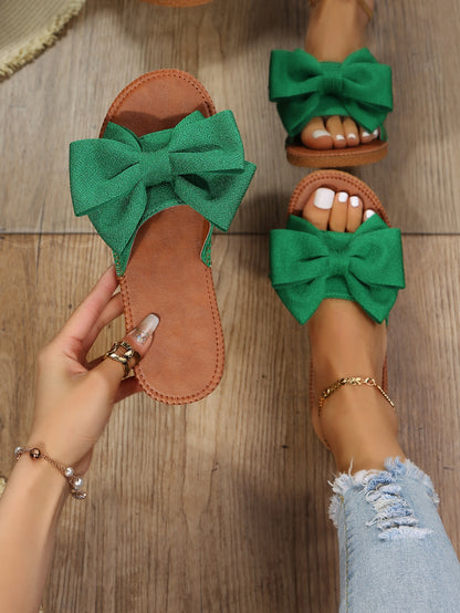 Penny Fabric Bow Slides