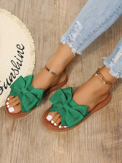 Penny Fabric Bow Slides