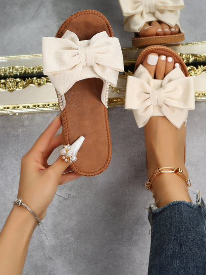 Penny Fabric Bow Slides