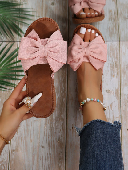Penny Fabric Bow Slides