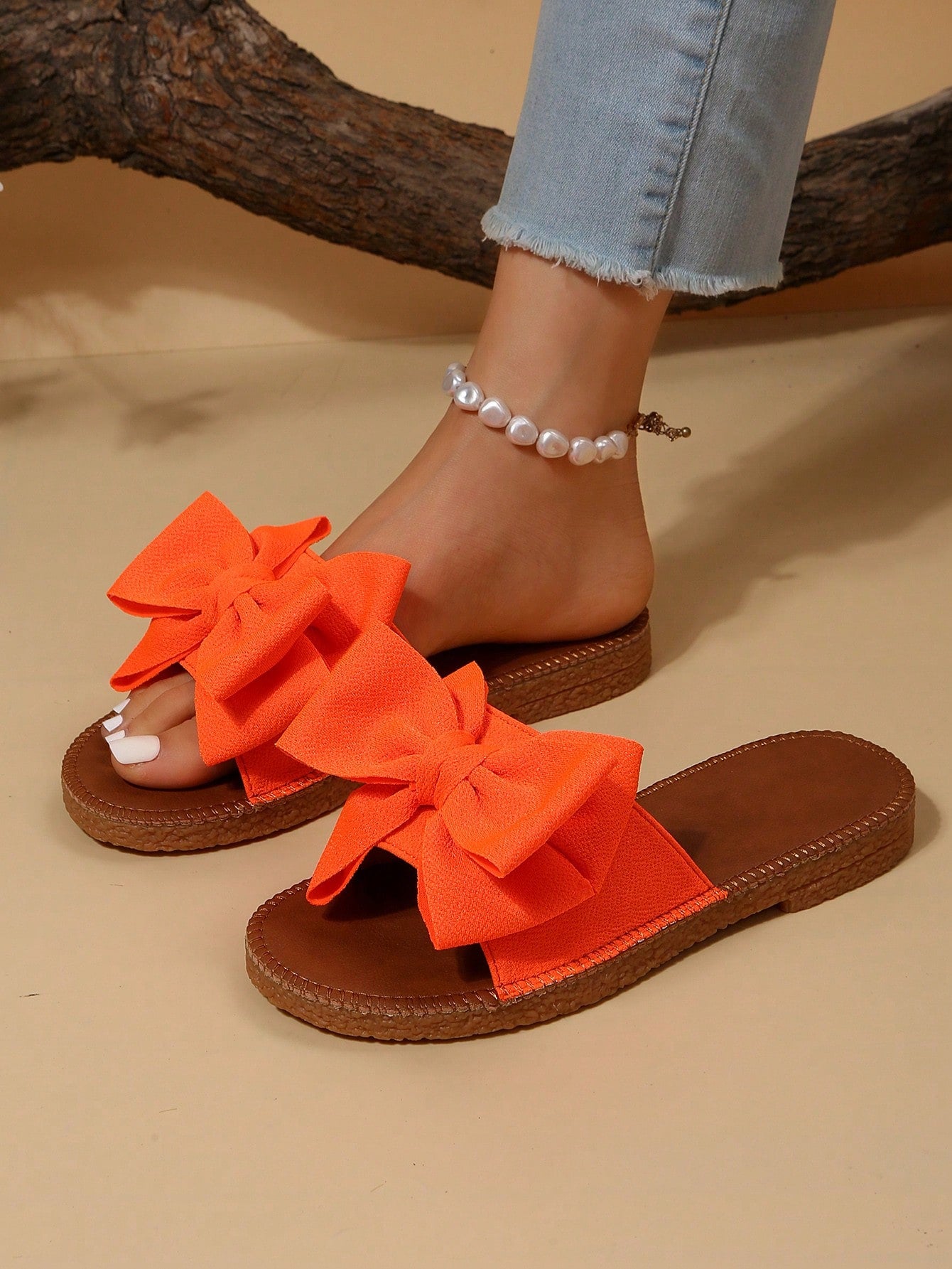 Penny Fabric Bow Slides