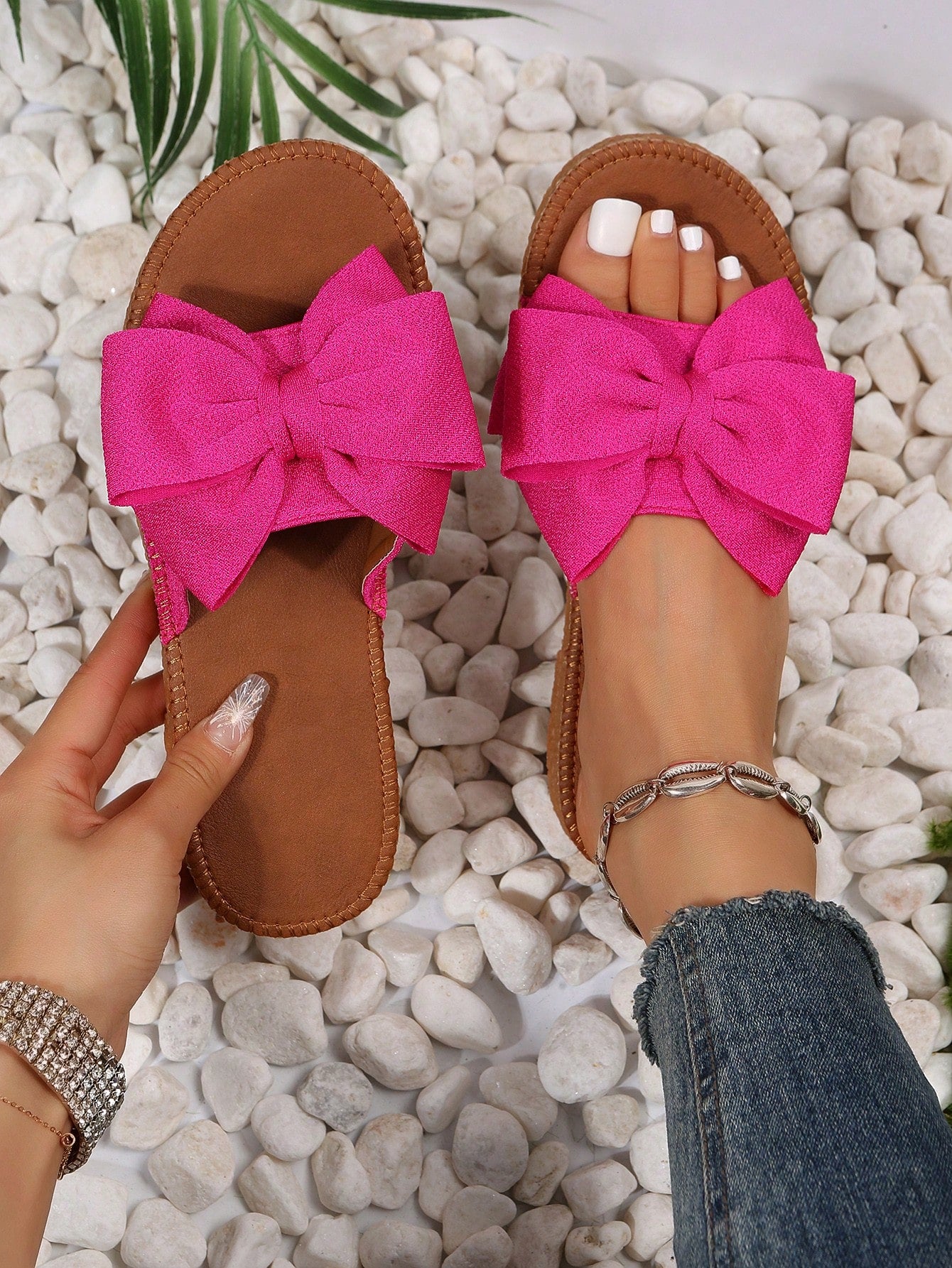 Penny Fabric Bow Slides