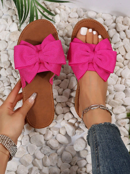 Penny Fabric Bow Slides