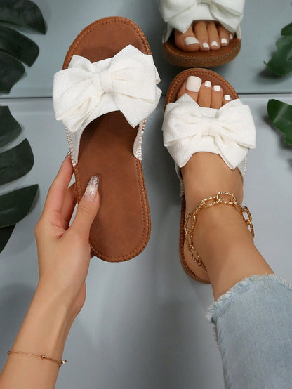 Penny Fabric Bow Slides