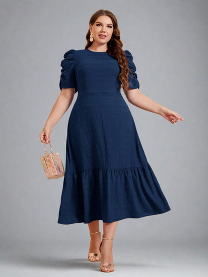 Shoshonie Green Elegant A-Line Dress