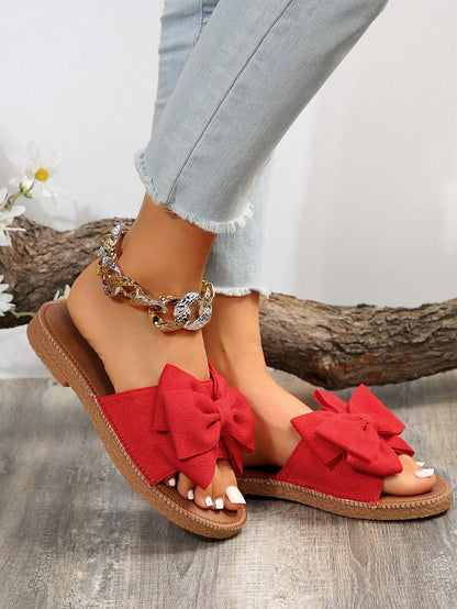 Penny Fabric Bow Slides
