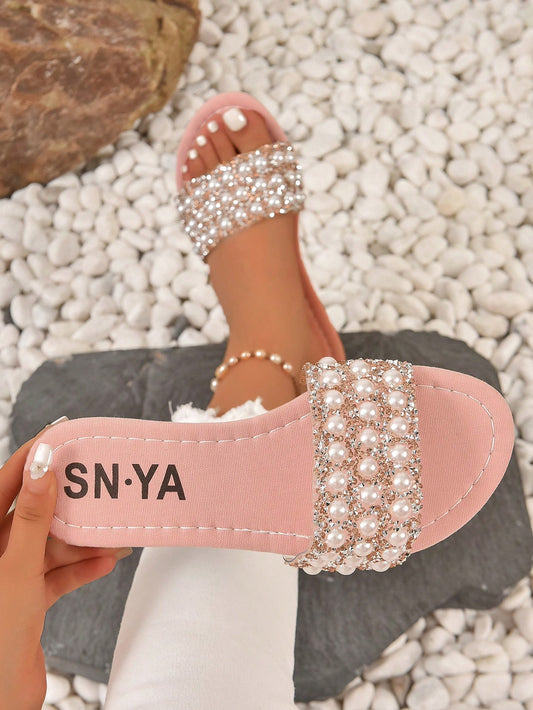 Willow Pearl Glitter Slip Ons