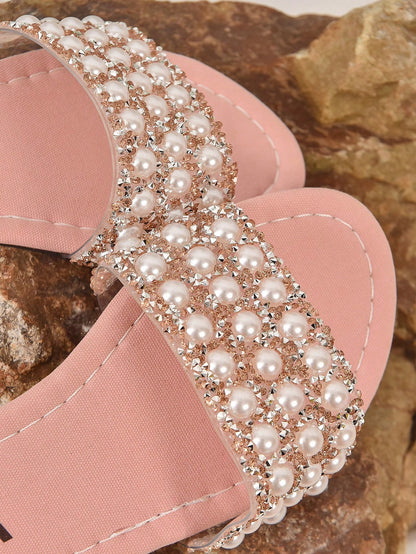 Willow Pearl Glitter Slip Ons