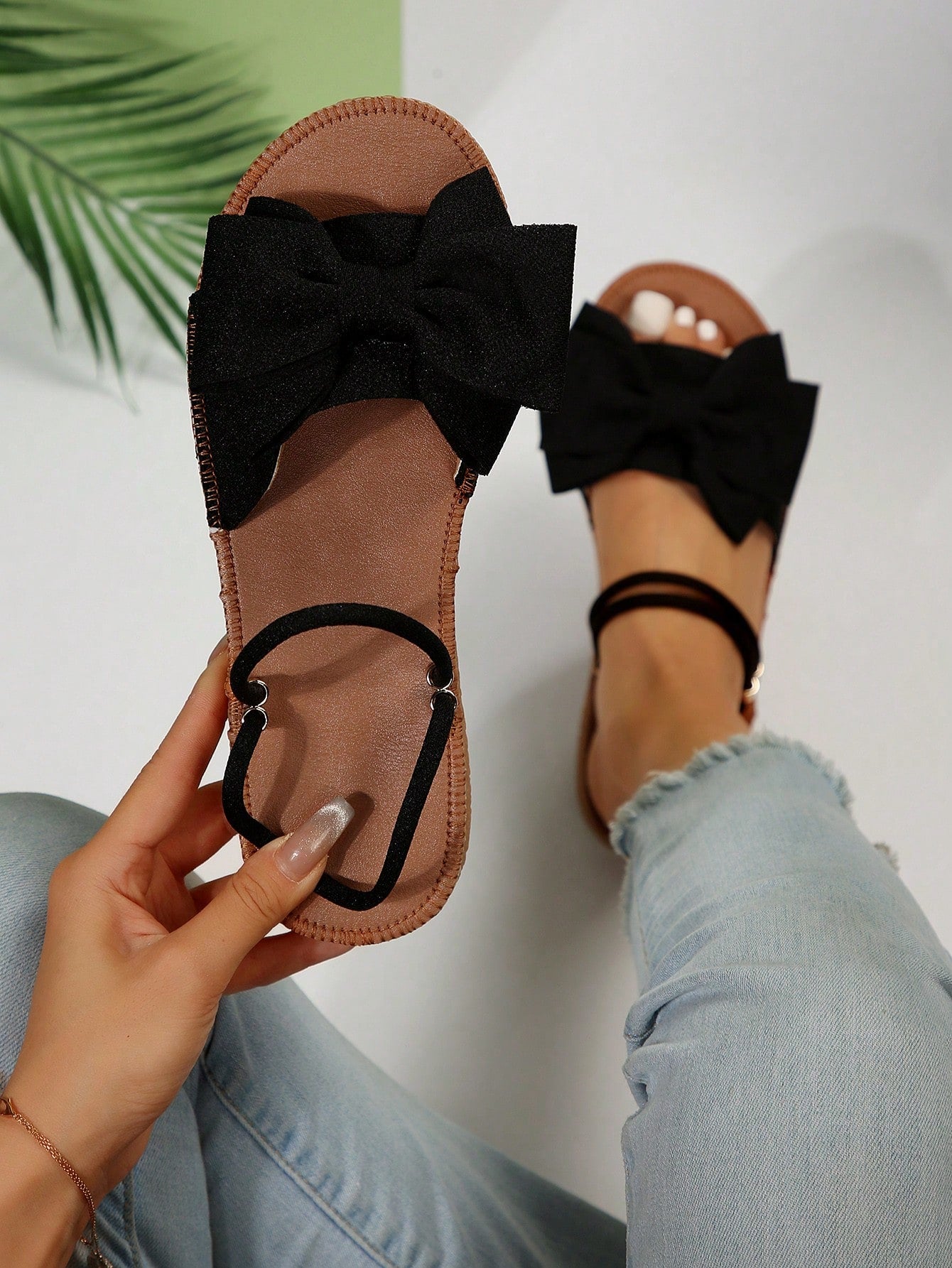 Penny Fabric Bow Slides