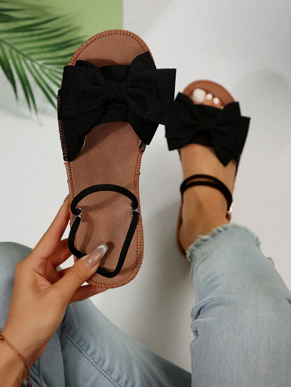 Penny Fabric Bow Slides