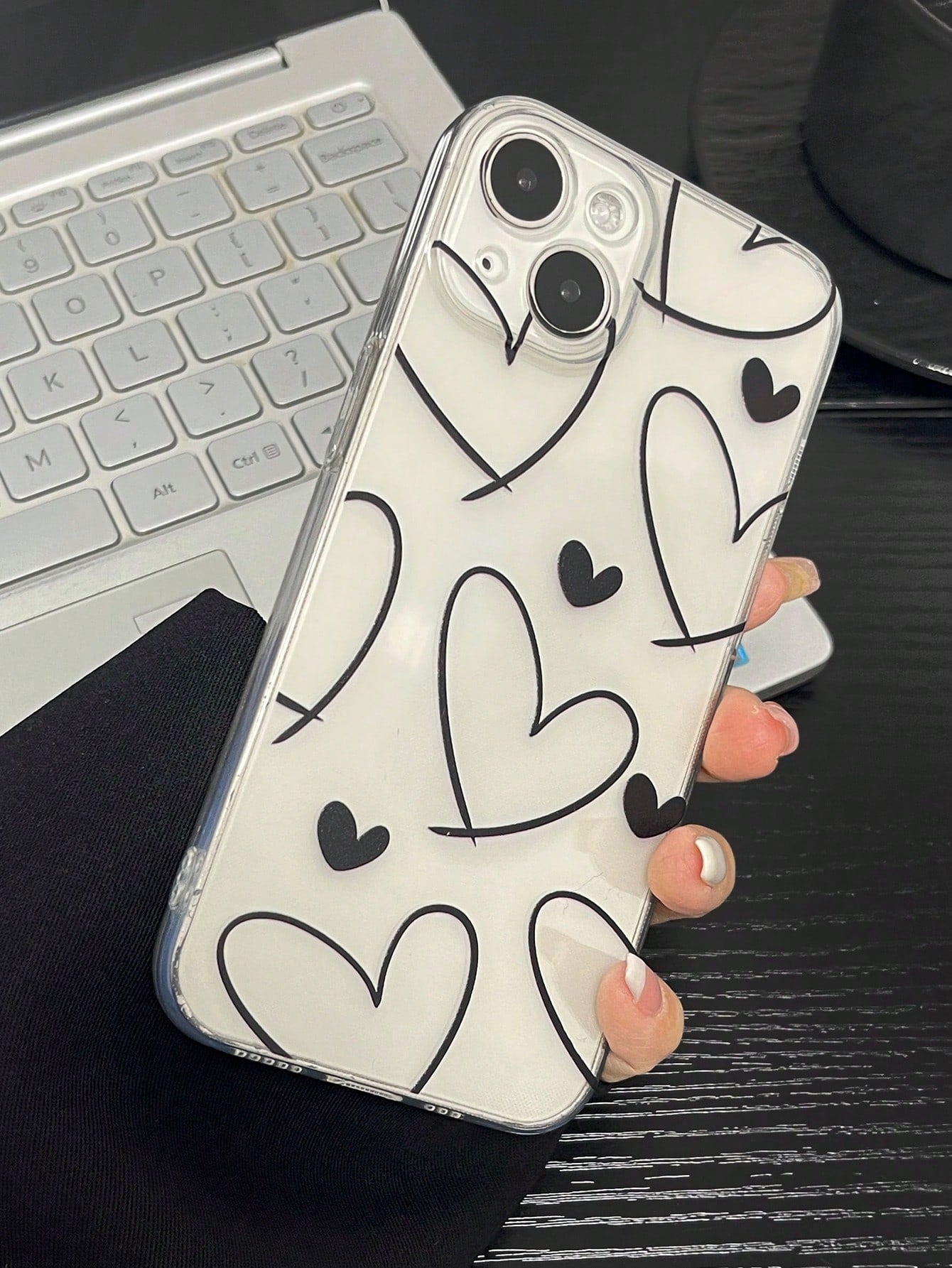 "Fun in Love" Heart Print Phone Case