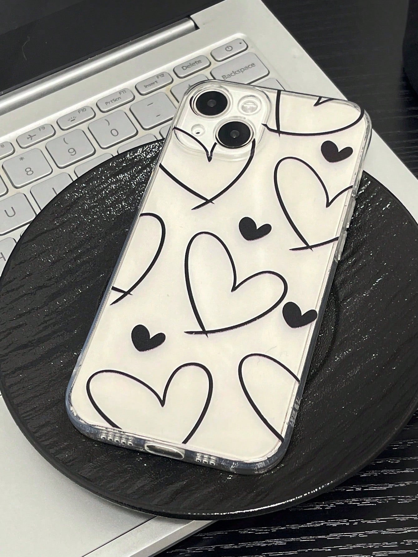 "Fun in Love" Heart Print Phone Case