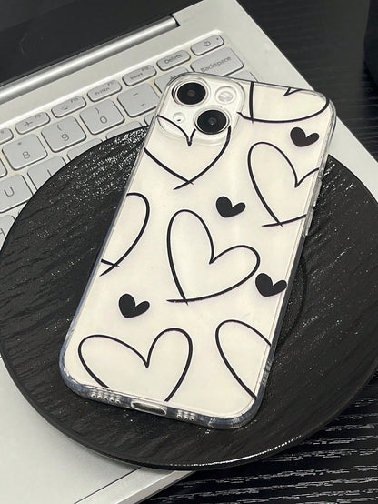 "Fun in Love" Heart Print Phone Case