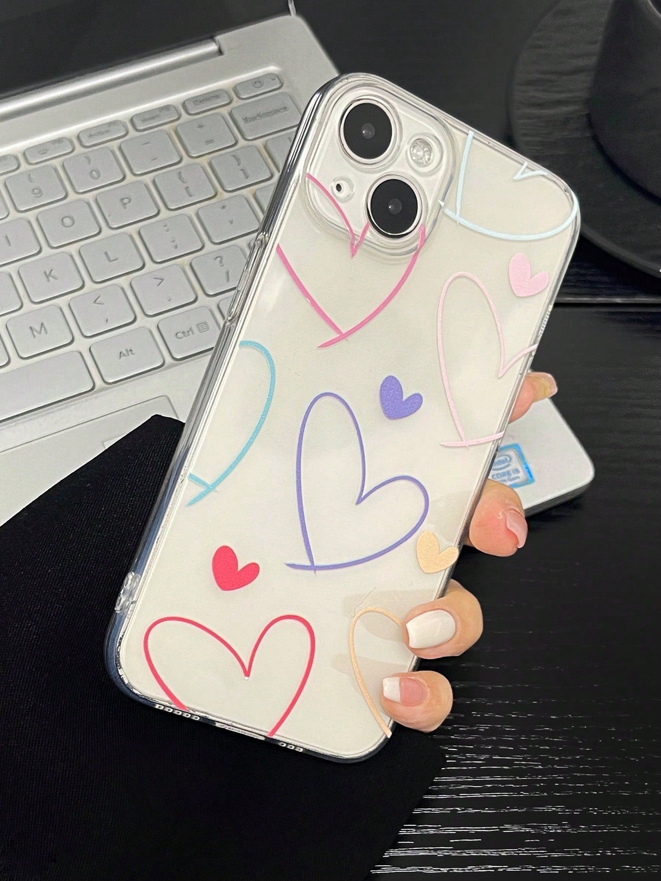 "Fun in Love" Heart Print Phone Case