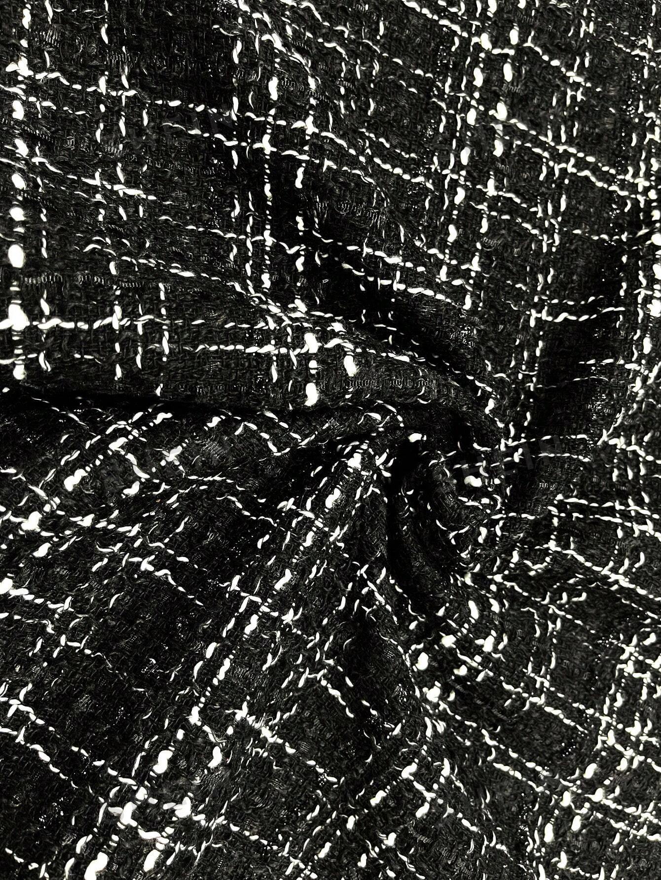 Katherine Plaid Open Front Tweed Overcoat