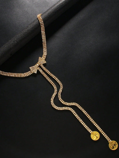 "Bling & More Bling" Rhinestone Decor Waist Chain