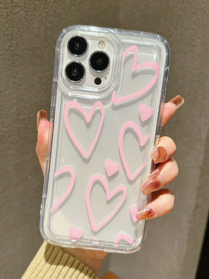 "Call Me Miss Girly" Heart-Shaped Clear IPhone Case