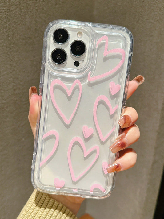 "Call Me Miss Girly" Heart-Shaped Clear IPhone Case