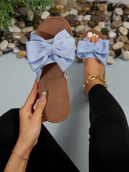 Penny Fabric Bow Slides