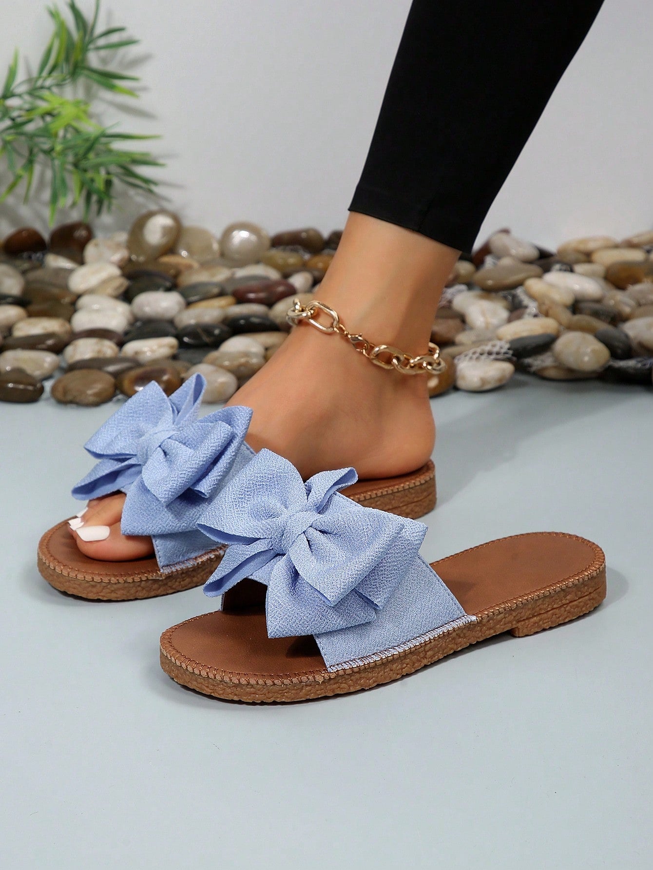 Penny Fabric Bow Slides