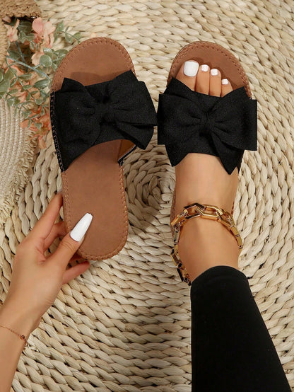 Penny Fabric Bow Slides