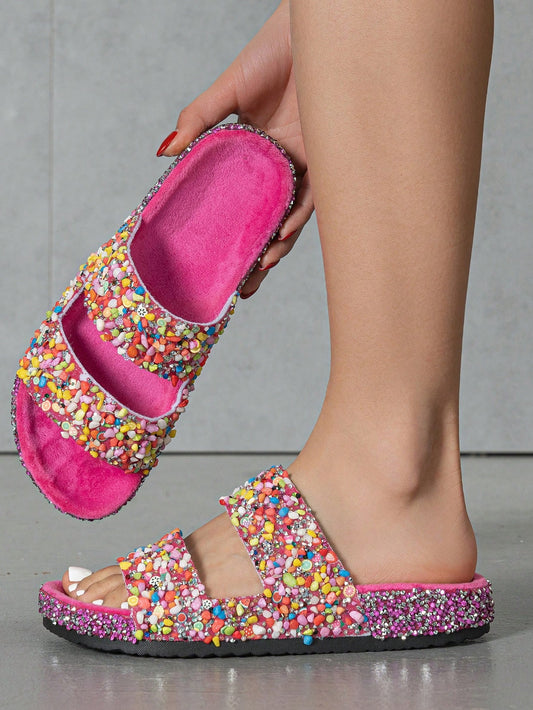 Pebbles Open Toe Comfortable Slides