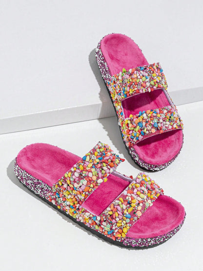 Pebbles Open Toe Comfortable Slides