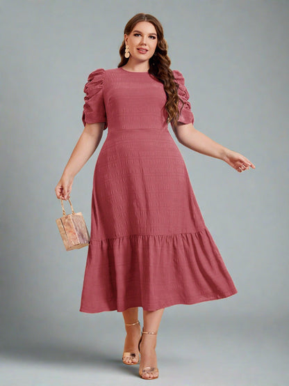 Shoshonie Green Elegant A-Line Dress