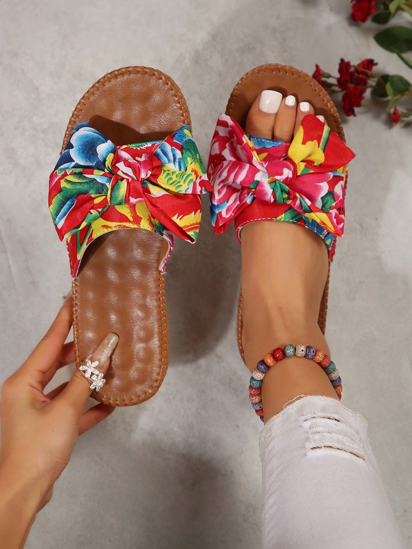 Penny Fabric Bow Slides