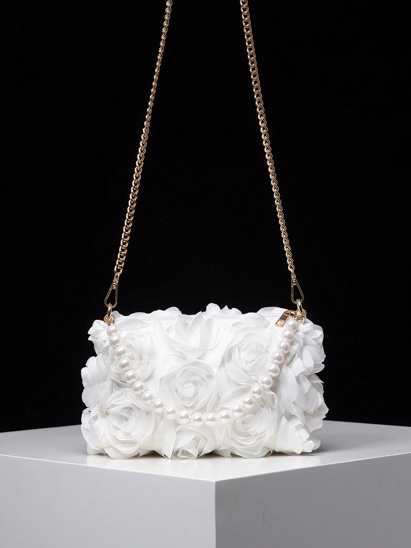 Evie Elegant Rose Flower Crossbody Bag